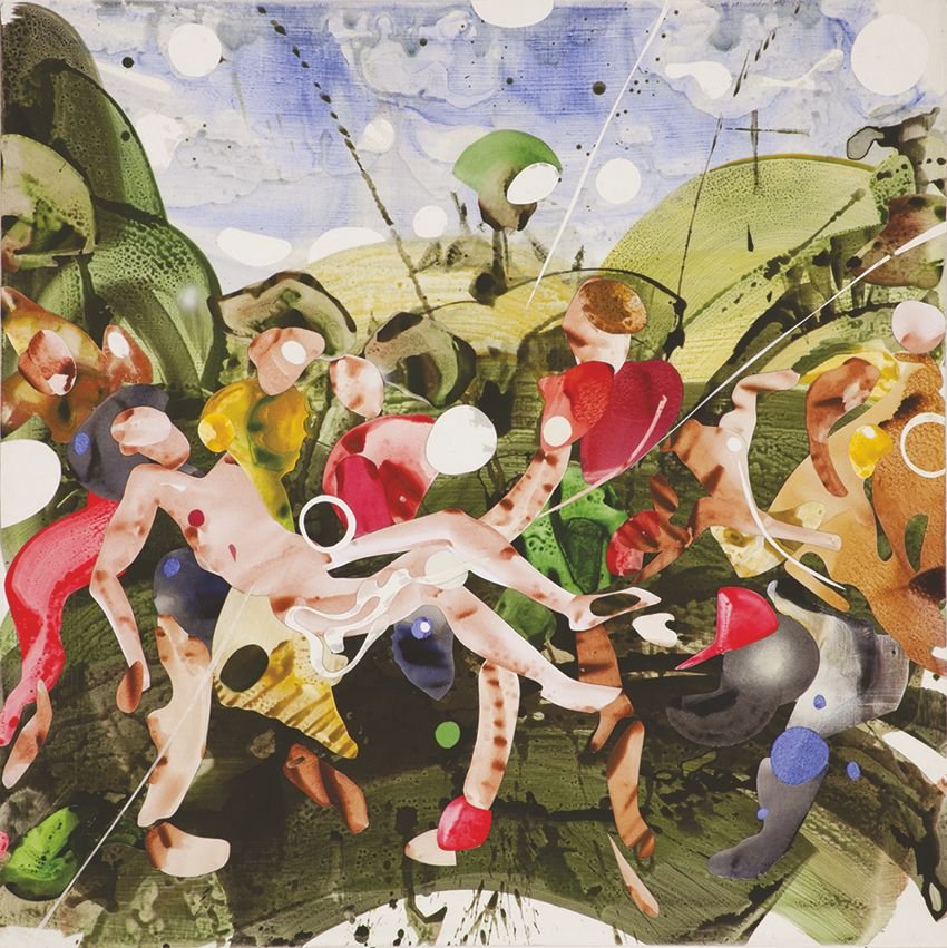 Deposizione Mischtechnik auf Leinwand — 120 × 120