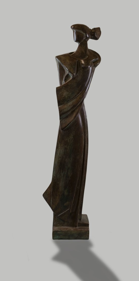 SIBILA DI PROFILO — Bronze   10x11x59cm