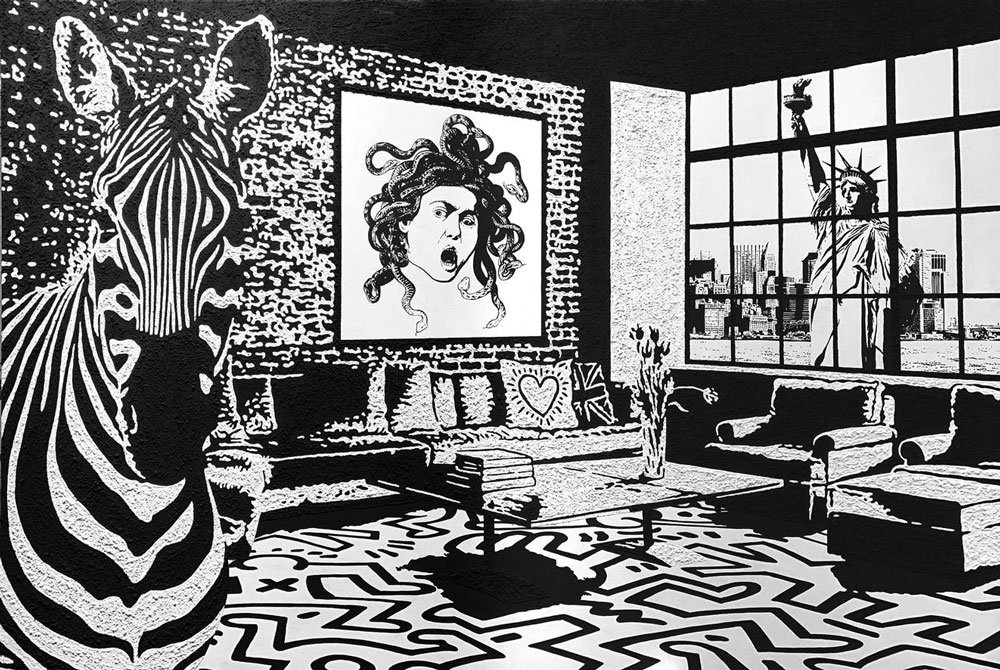 MY INTERIOR   MEDUSA — Mischtechnik auf Leinwand   100x150cm