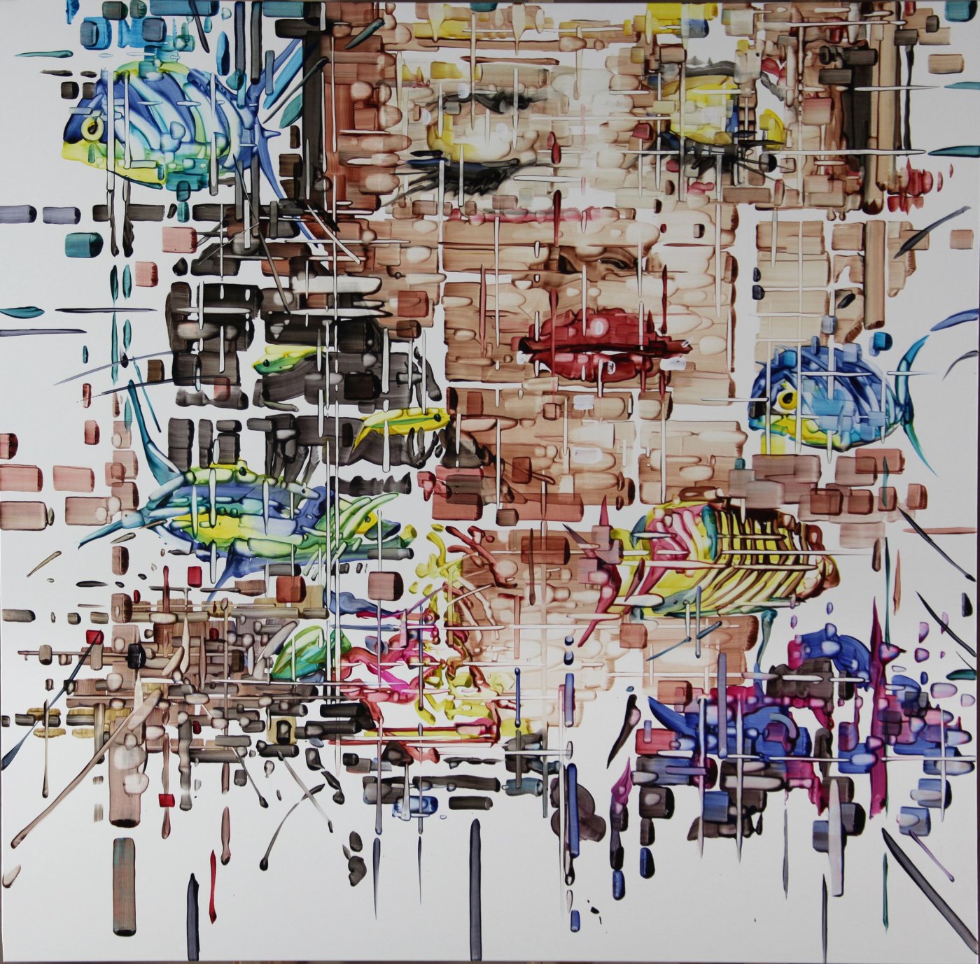 Decodificacione Öl auf Leinwand — 100 × 100