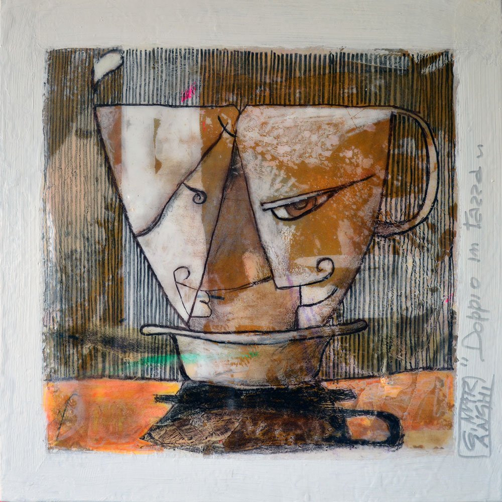 DOPPIO IN TAZZA — Resina – 35x35x4cm